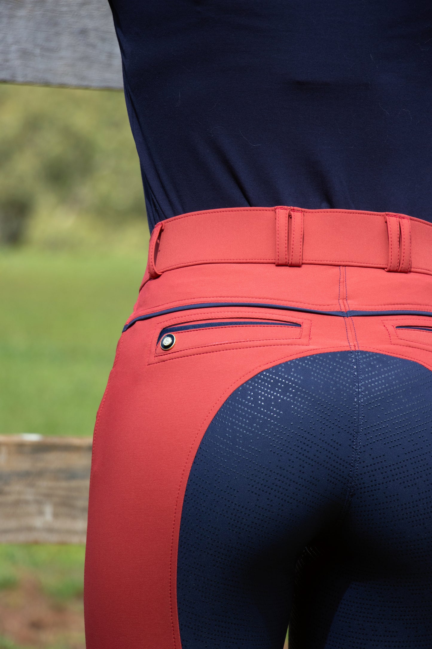 Bianca Meryl Comfort Breeches -  Chili Red/Navy LIMITED EDITION