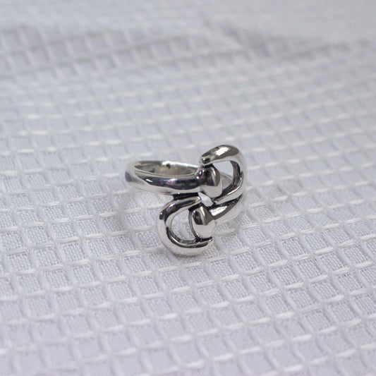Horse Bit Wrap Around Ring (Sterling Silver 925)
