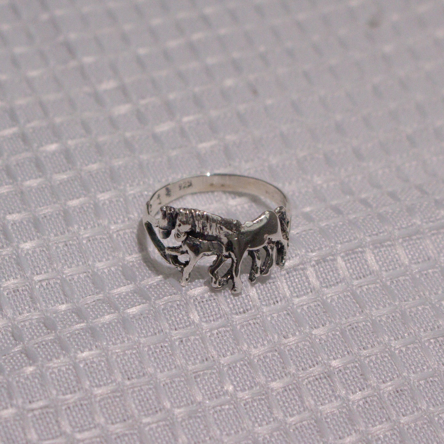 Horse Pair Ring (Sterling Silver 925)