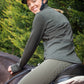 Eliza Mesh Insert Riding Jacket - Olive Green