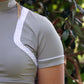 Marsha Short Sleeve Vented Top - Grey