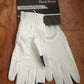 Horse Shoe Glitter Gloves - White