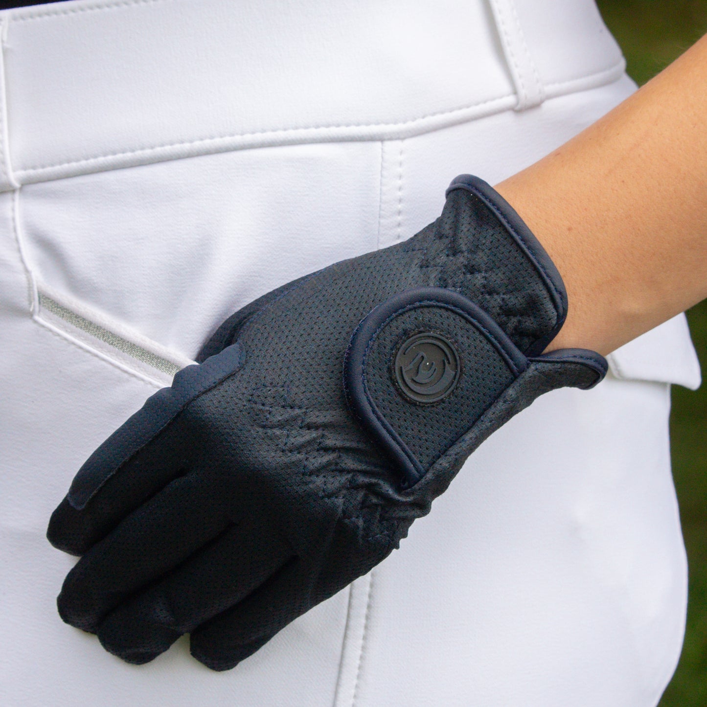 Black Horse Stay Cool Gloves - Navy