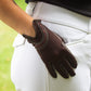 Horse Shoe Glitter Gloves - Brown