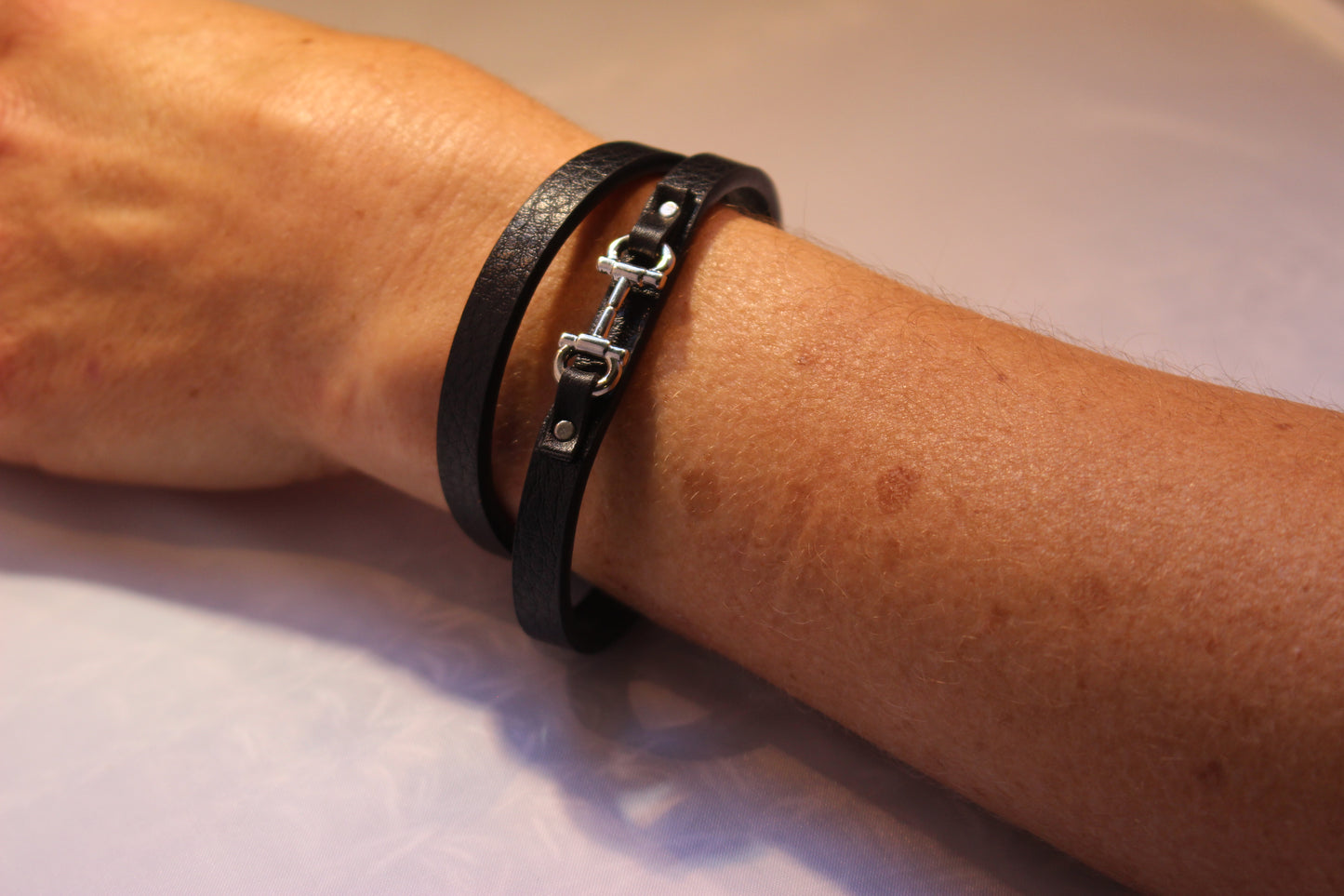 Black Band Snaffle Bracelet